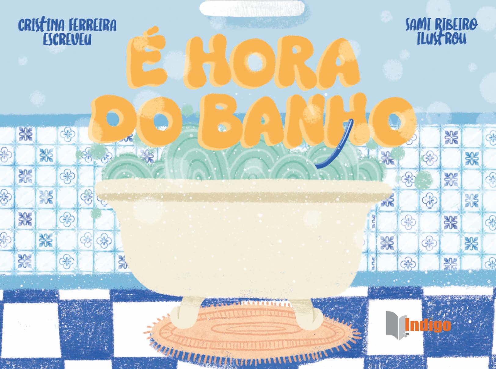 Capa do livro É hora do banho!, escrito por Cristina Ferreira
