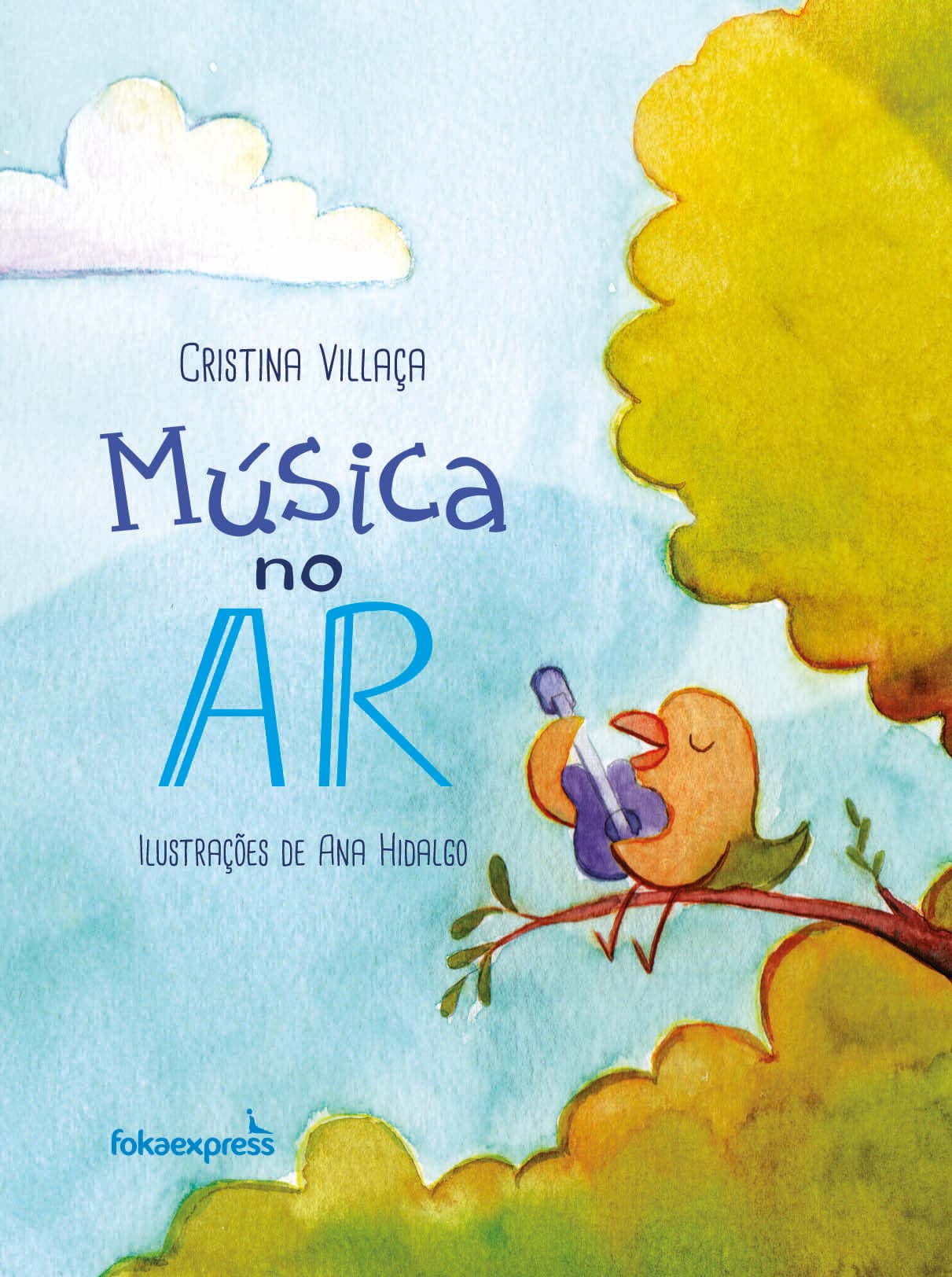 Capa do livro Música no ar, escrito por Cristina Villaça