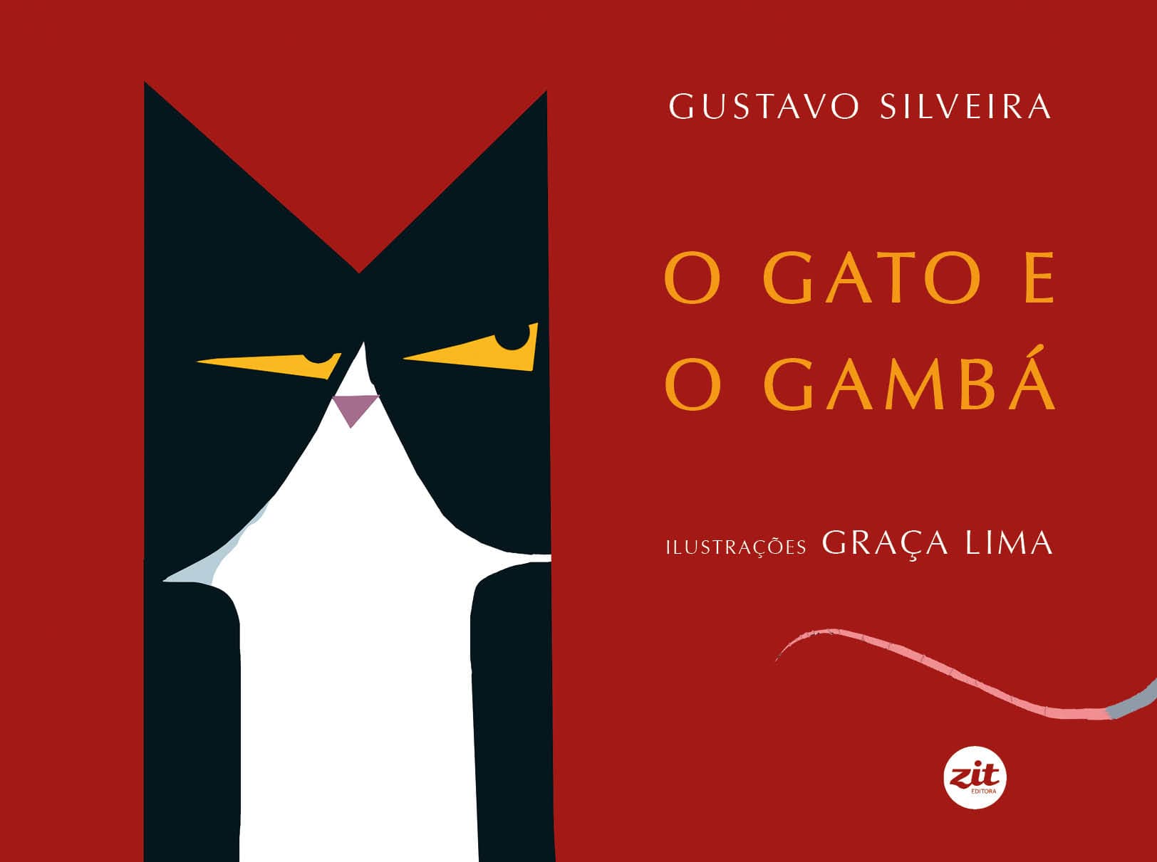 Capa do livro O Gato e o Gambá, escrito por Gustavo Silveira