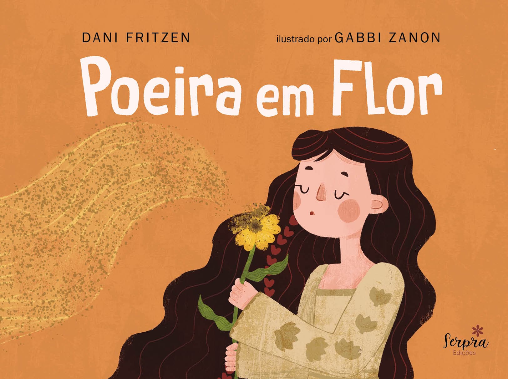 Capa do livro Poeira em flor, escrito por Dani Fritzen